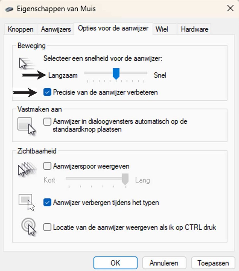 Muisinstellingen Aanpassen in Windows 11