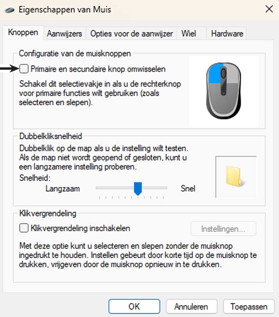 Muisinstellingen Aanpassen in Windows 11