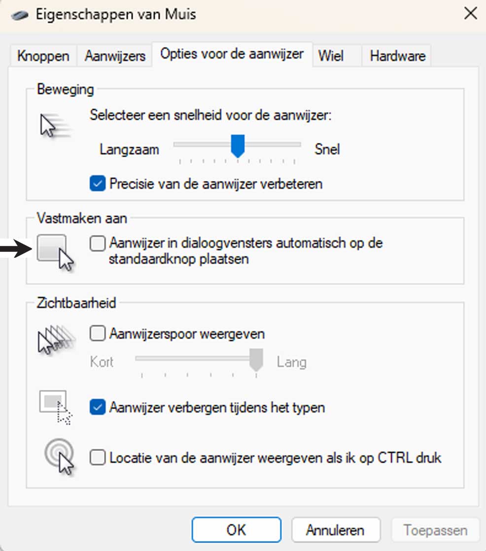 Muisinstellingen Aanpassen in Windows 11