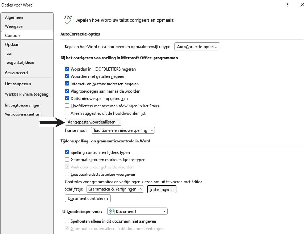 Spellingcontrole Instellen in Windows 11