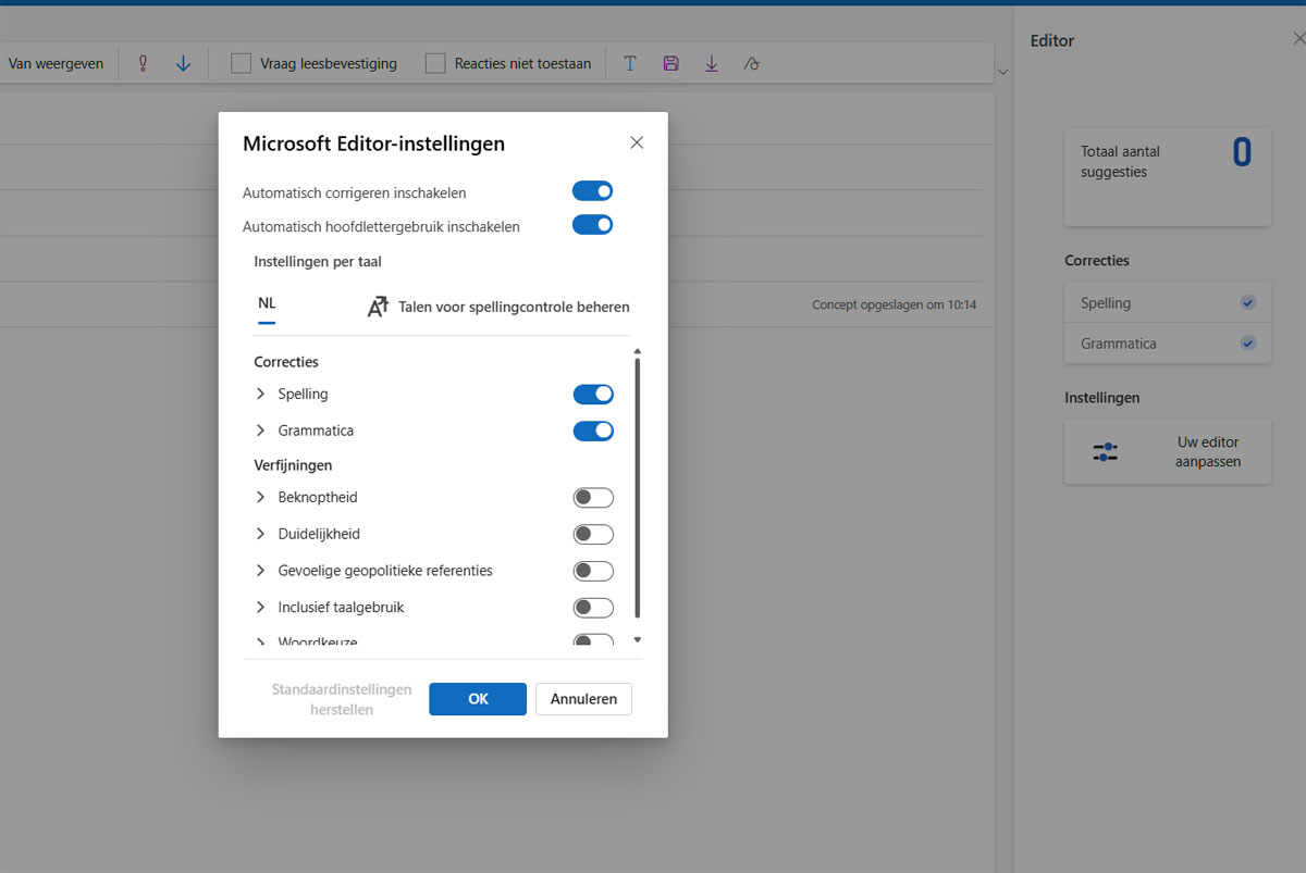 Spellingcontrole Instellen in Windows 11