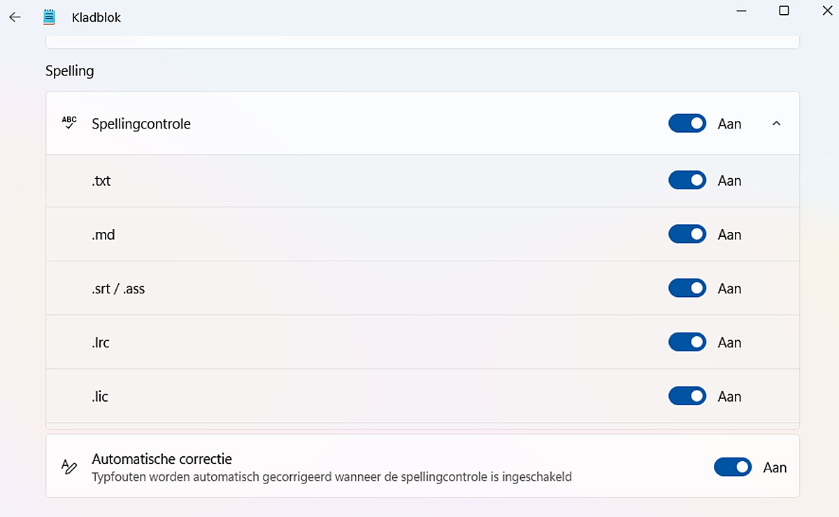 Spellingcontrole Instellen in Windows 11