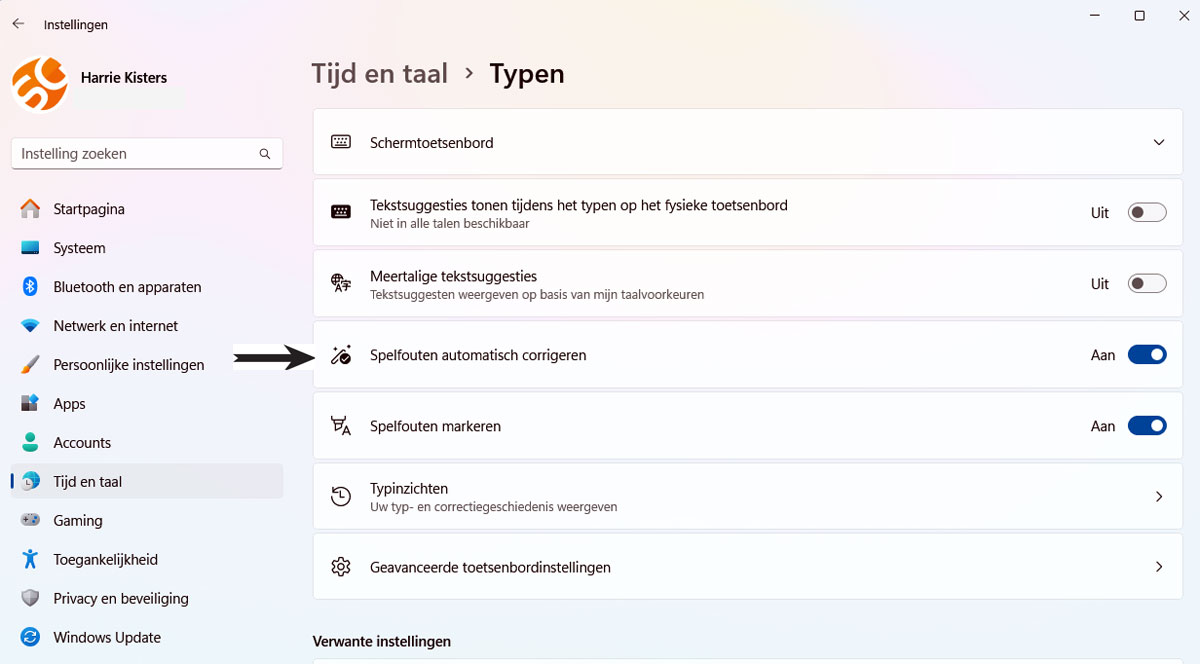 Spellingcontrole Instellen in Windows 11