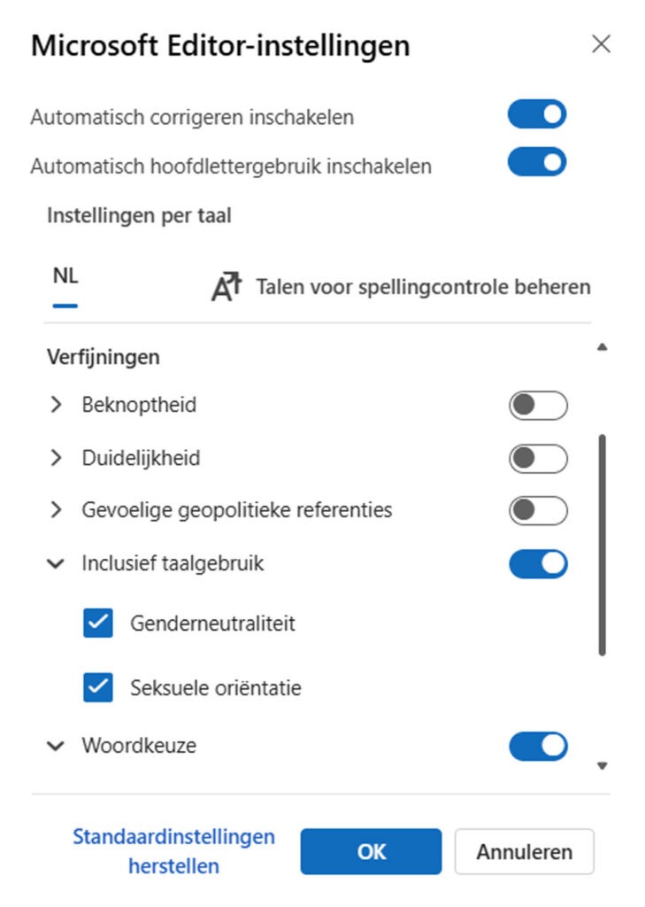 Spellingcontrole Instellen in Windows 11