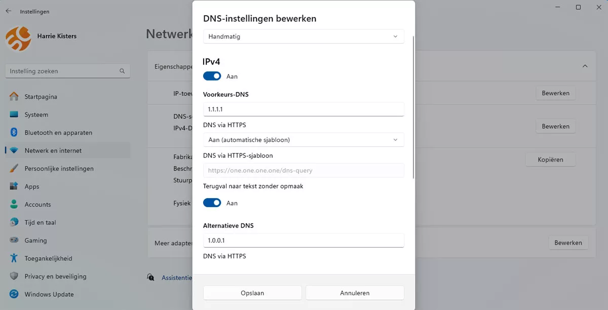 Netwerkinstellingen Beheren in Windows 11