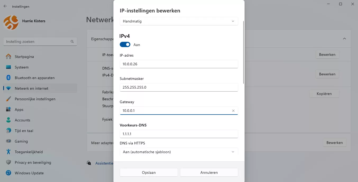 Netwerkinstellingen Beheren in Windows 11