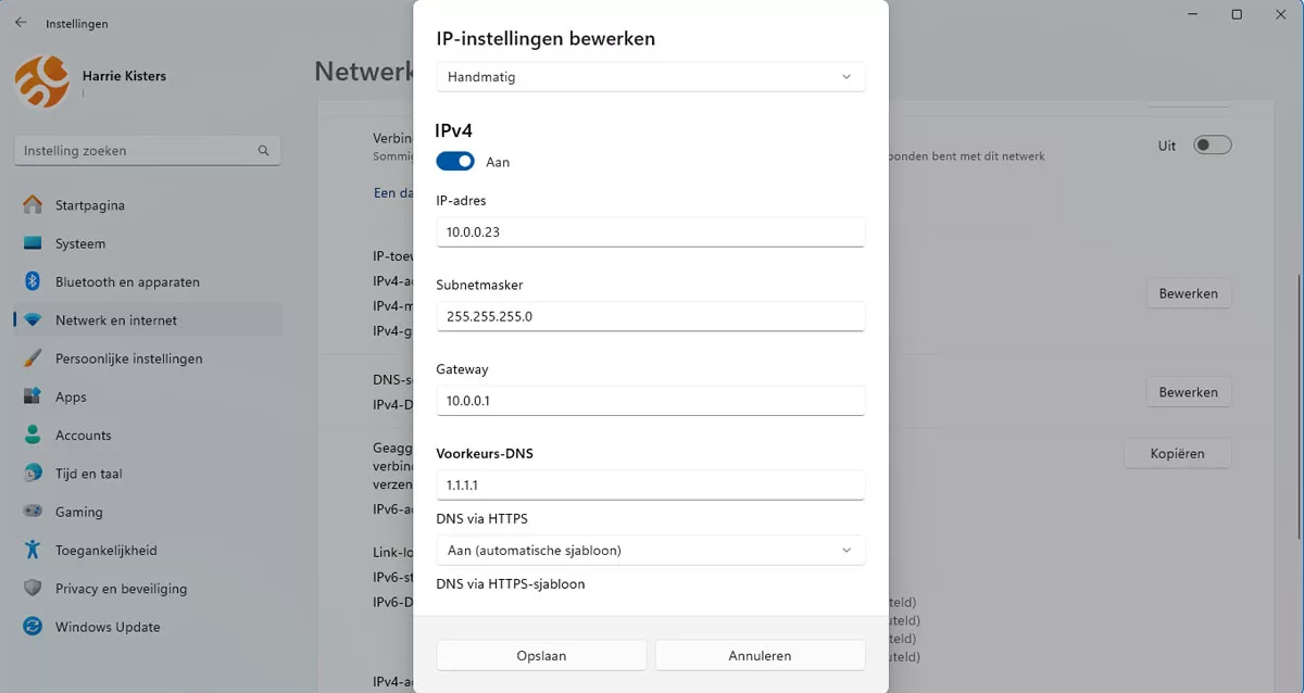 Netwerkinstellingen Beheren in Windows 11