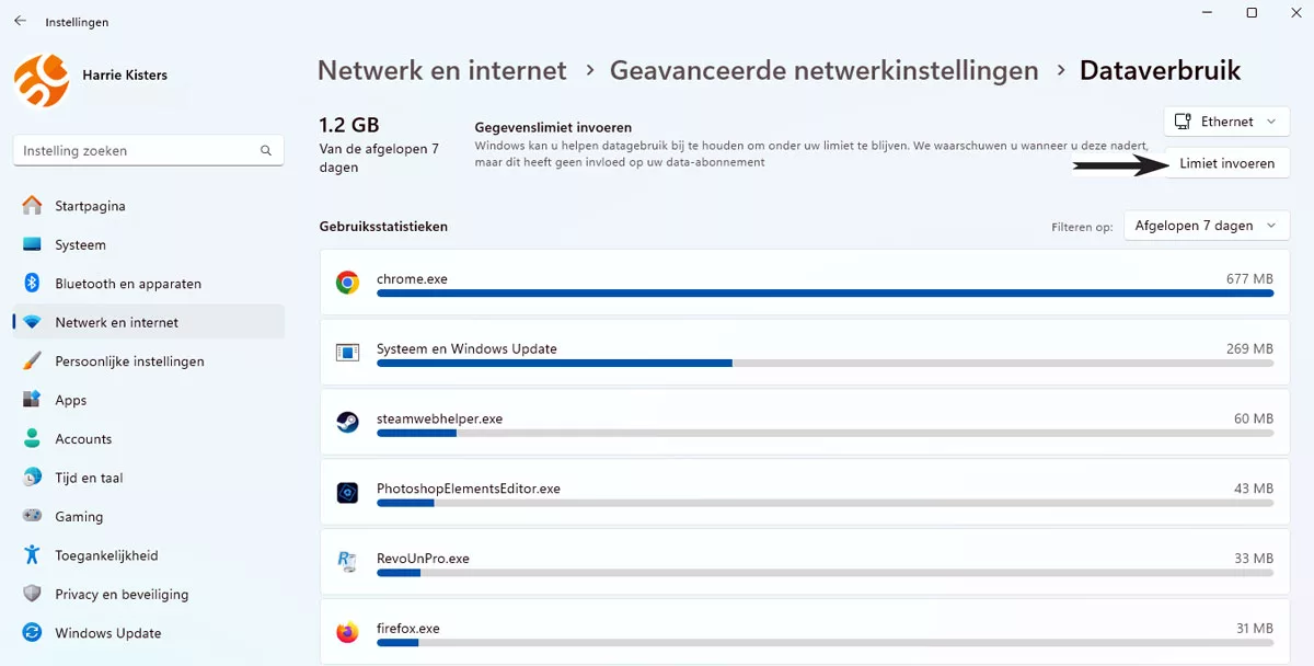 Netwerkinstellingen Beheren in Windows 11