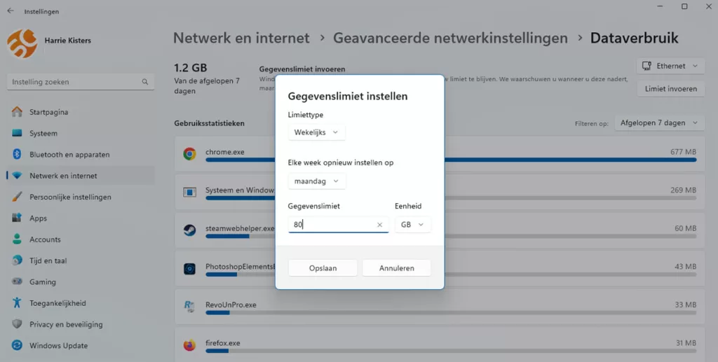 Netwerkinstellingen Beheren in Windows 11