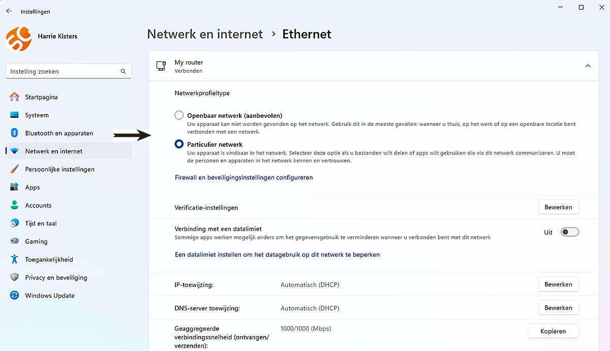 Netwerkinstellingen Beheren in Windows 11