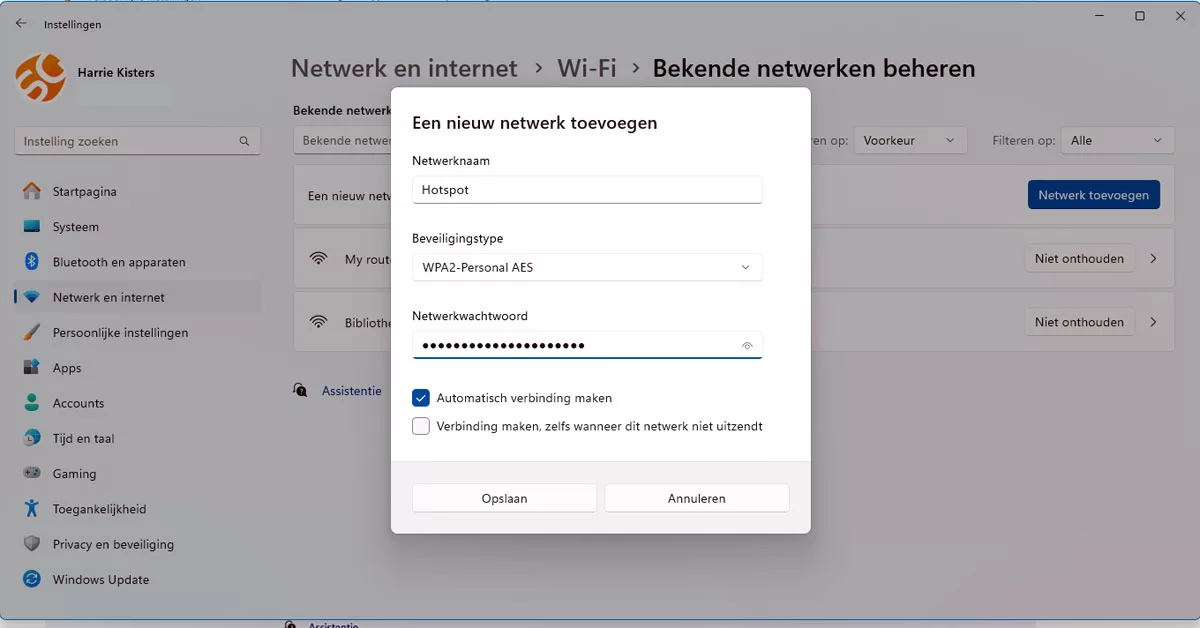 Netwerkinstellingen Beheren in Windows 11